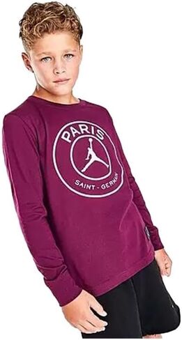 Jordan X Paris Saint-Germain Mirror Logo Long Sleeve Boys Active Shirts & Tees in Saudi Arabia