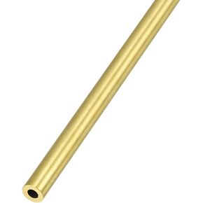 METALLIXITY Brass Tube (6mm OD x 1.5mm Wall T x 300mm L), Straight Tubing - for Home Furnishing, Machinery, DIY Handicraft