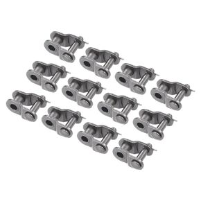 Kozelo 12pcs #25 Chain Offset Half Link Roller - [3/8 Inch Pitch] Carbon Steel Split Links for Machines Equipment 06C Chain Use | 3.58mm Pin