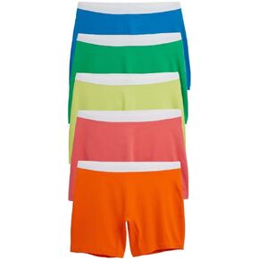 TomboyX 6" No Fly Boxer Briefs Underwear For Women, Lightweight Cotton Stretch Comfortable Boy Shorts, (XS-4X), Multipack