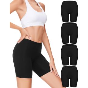 Sunm Boutique Womens Cotton Boy Shorts Underwear Anti Chafing Shorts Women Cotton Biker Shorts Women 4 Pack