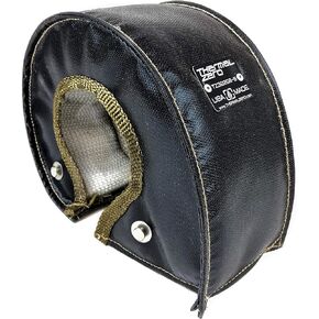 Thermal Zero TZ32258-B Universal Black Turbo Blanket - Custom fit turbo shield for external wastegate T4 size turbine housing - USA Made