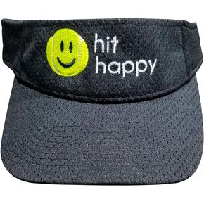 Tennis Visor Hit Happy, Adjustable Strap, Perfect for On The Court Or Off