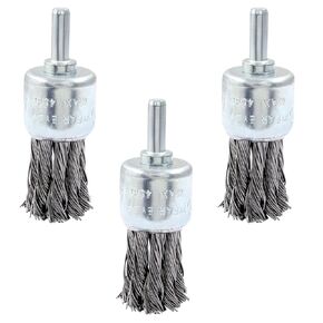Generic uvbws 3 Pcs Wire Cup Brush 1 Inch Wire Wheel Brush for Drill Stainless Steel Wire Brush Drill with 1/4 Inch Shank