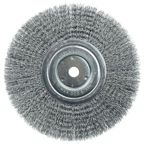 Weiler 36205 Wolverine 8" Crimped Wire Wheel, 014" Steel Fill, Narrow Face, 5/8" Arbor Hole, Made in The USA (Pack of 2)