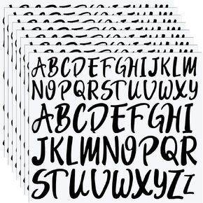 8 Sheets Alphabet Stickers Self Adhesive Vinyl Letter Stickers Calligraphy Letter Stickers for Mailbox, Signs, Window, Door, Cars, Trucks, Home, Business, Address Number (2'', 3'', Multicolor)