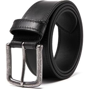 Fabio Valenti Men’s Casual Genuine Leather Jeans Belts 1 1/2" Wide Work Belt for Men
