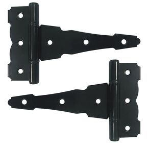 Nuvo Iron Hinge TEE GALV Steel Black 6IN HDTH6BLK/B