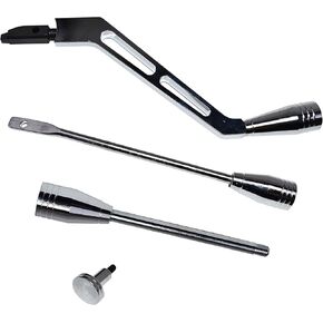 رافعة ناقل الحركة لعمود الألومنيوم المصقول من موغي، إشارة الانعطاف، أحذية خطر الرافعة ومجموعة إمالة لأعمدة جنرال موتورز 1967-1994 شيفروليه بويك أولدزموبيل بونتياك كاديلاك in Kuwait