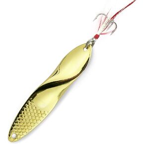 Fishing Lures Trout Spoons Saltwater Treble Hooks Bass Metal Fishing Lure Gold 1.7-Ounce 50gm Propeller Shape