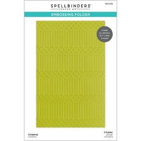 Spellbinders Fresh Picked Columns Embossing Folder, Clear