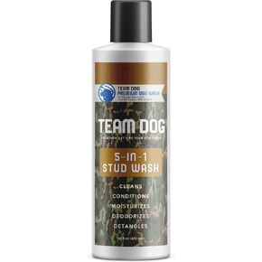 TEAM DOG 5 in 1 Oatmeal Shampoo for Dogs | Moisturizing, Detangling & Deodorizing Dog Shampoo and Conditioner | for Allergies & Sensitive Skin | No MEA/DEA, Phosphate, Sulfates, Parabens | 16 Fl Oz