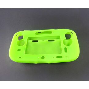 for WiiU Gamepad Controller Protective Soft Rubber Shell Case Cover WiiU Controller (Green)