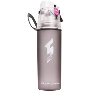Linowos Drinking and Misting Sports Water Bottle, Non-Toxic BPA Free, Fast Water Flow Opens with 1-Click, Portable Leak-Proof Spray Cup for Cycling Fitness Camping Hiking Outdoor