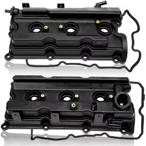 BRTEC Engine Valve Cover with 2005 2006 2007 2008 2009 2010 2011 2012 2013 2014 2015 2016 2017 2018 2019 Nissan Frontier Pathfinder 05-15 Xterra 12-19 NV1500 NV2500 NV3500 Engine Valve Cover Set