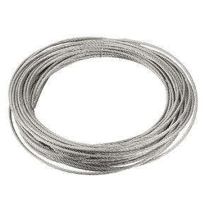 uxcell Stainless Steel Wire Rope Cable 2mm Dia. 2m 6.56ft Length 14 Gauge 304 Grade for Hoist Lifting Grinder Pulley Wheel