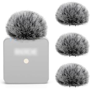 Cubilux Windscreen for Rode Wireless Go II, 4-Pack Furry Wind Muff, Windshield, Dead Cat, Pop Filter for Rode Wireless Go 2