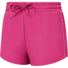 Pinspark womens Quick Dry Workout Gym Athletic 2.5 Inch Short with Zipper Pockets