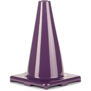 Champion Sports 12" High Visibility Flexible Vinyl Cone for Athletics and Social Distancing, Purple