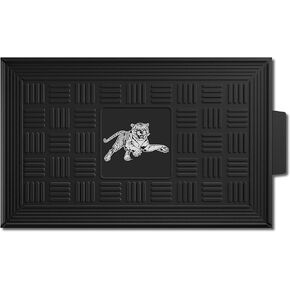 FANMATS 12925 Jackson State Tigers Heavy Duty Vinyl Medallion Outdoor Door Mat - 19.5in. x 31in.