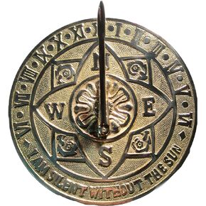 WARESHIRE Brass Sundial Clock for Garden Yard Outdoor | Handmade Vintage Brass Large Sundial Clock Perfect for Beloved Ones | Home Decor Gift for Couples Anniversary Parents Grandparents