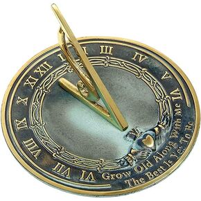 NauticalMart Brass Sundial Grow Old with Me 10" Large