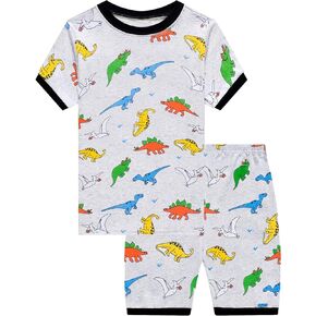 Little Boys Pajamas Toddler Short Sets Boys Summer Pjs Kids Jammies Cotton Excavator Sleepwear Clothes Shirts Set Size 2-7T