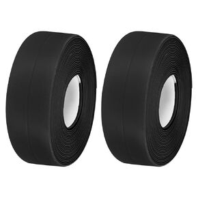 uxcell Waterproof Seal Caulk Strip Tape Self Adhesive, 2pcs 10.5 Ft L x 0.87" W PVC Sealing Tape Caulking Tape for Kitchen Countertop, Bathroom, Toilet, Bathtub Floor Wall Corner, Black