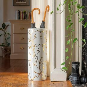 Red Lantern 24" Gold Branches Umbrella Stand