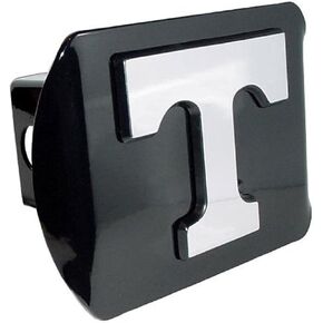 Elektroplate C210TV1 University of Tennessee Volunteers Black with Chrome Power T Emblem NCAA College Sports Metal Trailer Hitch Cover Fits 2" Auto Car Truck Receiver