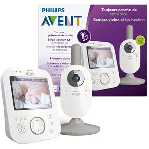 PHILIPS Avent Digital Baby Monitor with Camera and Audio, 3.5" Display Baby Camera Monitor with 2-Way Talk, Night Vision, Temperature, 980ft Range, Video Baby Monitor with No Wi-fi, Lullabies
