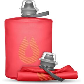 HydraPak Stow (1 لتر، 32 أونصة) - زجاجة مياه قابلة للطي - زجاجة سفر خفيفة الوزن وقابلة للتعبئة، قارورة مرنة للتزلج أو المشي لمسافات طويلة أو الدراجة أو التسلق - أخضر سوترو in Kuwait