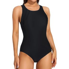 ATTRACO Womens One Piece Swimsuit Athletic Bathing Suits Training Sport Swimwear for Women