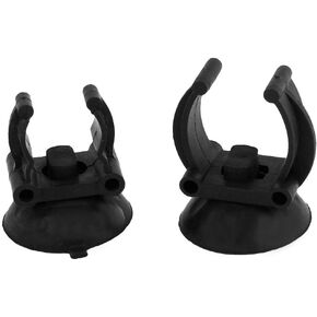 2 Pcs Suction Cup Aquarium Heater Clip Glass Stick Holder Black