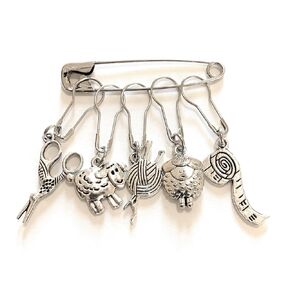Stitch Markers for Knitting Crocheting Metal Cute Removable Locking Handmade in USA