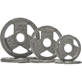 BalanceFrom Cast Iron Olympic 2-Inch Plate Weight Plate for Strength Training and Weightlifting, 35 LB Set (2x 2.5/5/10LB), Color #1, Multiple Packages