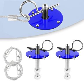 Hood Pins Kit for Car Hood Pins for Truck with Racing Lanyard Hood Pins Kit for Car is Used to Secure The Hood of a Car and Reduce Wobble Fits Most Cars Trucks (red)