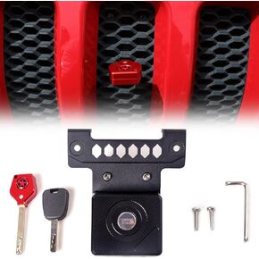BESTAOO Anti-Theft Hood Lock for Jeep Wrangler JL, Hidden Locking Hood Latches for 2018-2024 Jeep Wrangler JL JLU (Including 4XE), Aluminum, with 2 Keys
