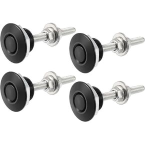 ACROPIX Purple Bumper Quick Release Lock Latch Aluminum Alloy Hood Pin Lock Push Button Bonnet - Pack of 4
