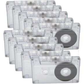 Blank Cassette Tapes 60 Minute Recordable Clear Audio Cassette Tape for Speech Music Recording,Tapes Audio Tapes with Individual Clear Plastic Case in Kuwait