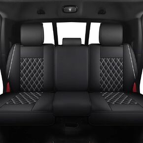 JOJOBAY Car Seat Covers for Dodge Ram,Fit 2009-2023 1500/2500/3500 HD Pick-up Truck,Crew,Regular,Quad,Mega Cab,Waterproof Synthetic Leather Seat Covers(2PCS-Front,Black)