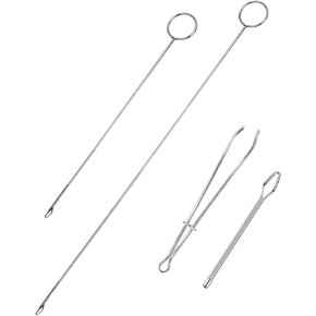 Loop Turner Sewing Tool, 2 Pieces Sewing Loop Turner Hook, Needle Hook, Crochet Sewing Supplies,Sewing Concepts,Metal Tweezers, Tongue Crochet Tools,lexible Drawstring Threader(Style 2)