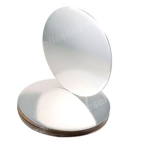 16" Silver Round Coated Cakeboard, 25 ct.
