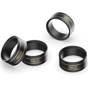 COOWOO Brass RC Wheel Rings, Internal Clamp Beadlock Rings Upgrade Parts for 1/24 SCX24 or 1/18 TRX-4M RC Crawler Cars with 1.0" Wheels, Set of 4, Golden