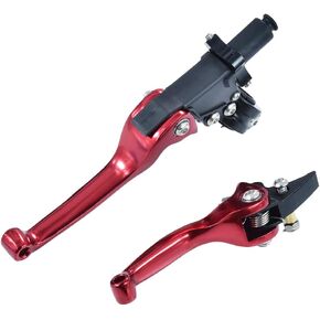 KZLM دراجة نارية دواسة فرامل رافعة 7/8 22 مم عتلات ألومنيوم قابلة للطي متوافقة مع CRF50 KLX SSR TTR 110 125 150 250cc الترابية دراجة الطرق غير الممهدة الأحمر in Kuwait