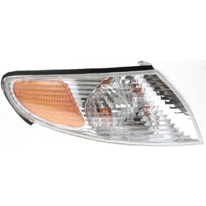 DAT AUTO PARTS Front Right Passenger Side Parking Light Lens & Housing Assembly Replacement For 1999-2001 Toyota Solara Amber & Clear Lens TO2521159 8161006040