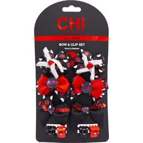 CHI For Dogs for Dogs Bow & Clip Set Dog CHI Hair Bows & Clips for Dogs Pet Grooming Products Mix Colors Fancy Pet Hair Bows Dog Accessories Dog Hair Accessories FF9255 Chi Bow & Clip Set One Size