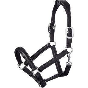 LeMieux Anatomic Headcollar for Horses - Padded Leather & Metal Fittings - Adjustable