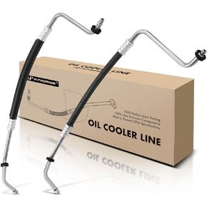 A-Premium Automatic Transmission Oil Cooler Line Hose Assembly Compatible with Dodge Grand Caravan Chrysler Town & Country 2008-2010 Voyager V6 3.3L