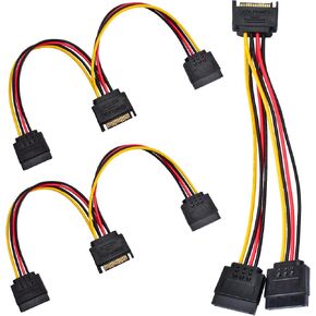 AccEncyc 3 Pack SATA Power Splitter 15 Pin SATA Power Extension Cable 9.8 Inch SATA Splitter SATA Power Cable for Hard Drive, HDD, SSD in Kuwait